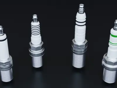 Spark Plug Set 3D model