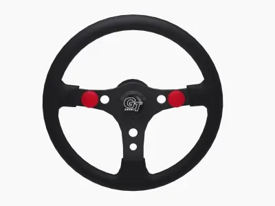 Grant Formula GT racing steering wheel Low-poly 3D model