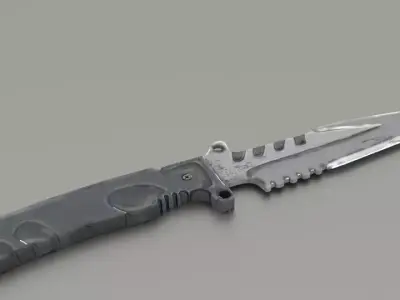 Combat Knife 3D model 7