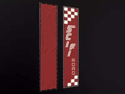 Advertising Banner Low-poly 3D model