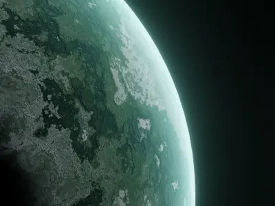 Planet Space Ready to game Low-poly 3D model 6