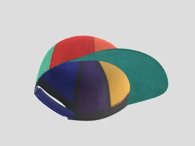 Colorful Hat Low Poly PBR Realistic Low-poly 3D model