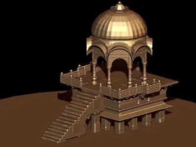 old hindu temple 3D model