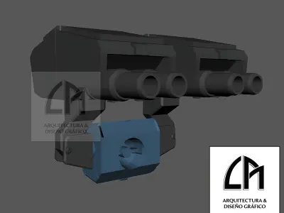 Gundam 00 Virtue Backpack and cannons 3D print model