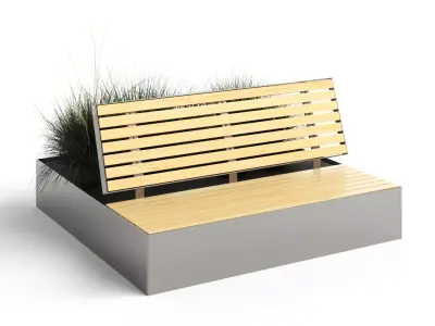 wood Thermo- bench 3D model