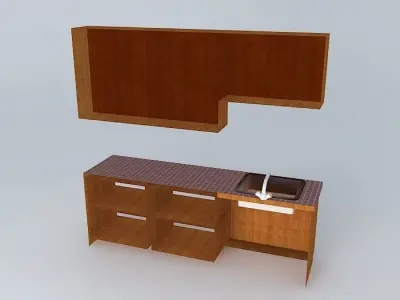 Laundry cabinets for Spanish House Free 3D model