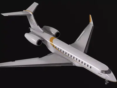 Bombardier global 7000 Low-poly 3D model