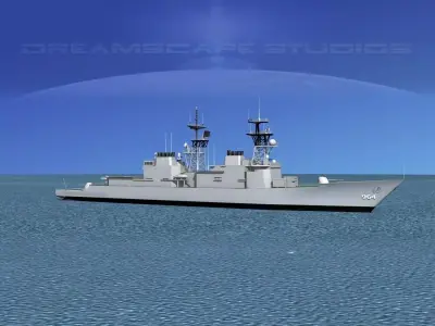 Spruance Class DD964 USS Paul F Foster 3D model