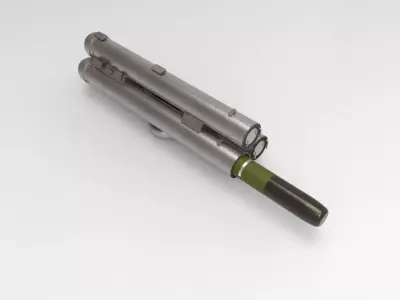 Torpedo With torpedo tube launcher 3D print model