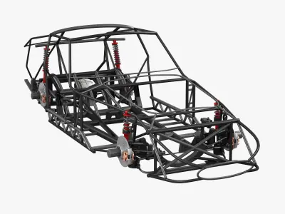 Chassis Frame - Ferrari 250 GTO Low-poly 3D model