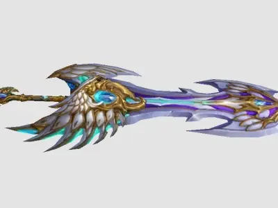 Royal Sword Low-poly 3D model