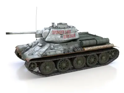 OT-34-76 - Soviet Flamethrower Tank - DD 3D model
