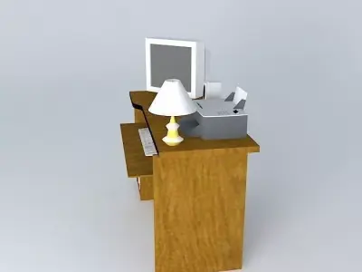 My desk Free 3D model