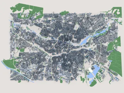 Nuremberg City Germany 3D model
