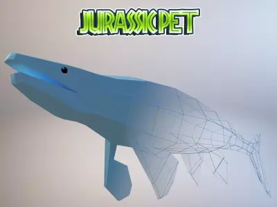 Mosasaurus Hoffmanni Low-poly 3D model