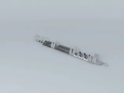 Airbus A321 interior Free 3D model