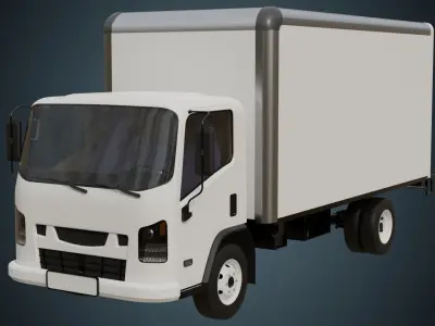 Box Truck 1 Basic Low-poly 3D model