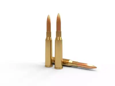 65x50mm Arisaka Ammo Low-poly 3D model