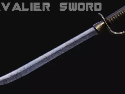 Cavalier Sword Low-poly 3D model