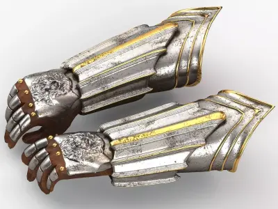 Lion Gloves 3D model