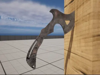 Tactical Throwing Axe Free low-poly 3D model