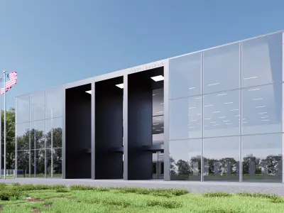 art gallery Low-poly 3D model