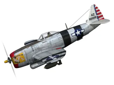 Republic P-47 Thunderbolt - Passionate Patsy 3D model