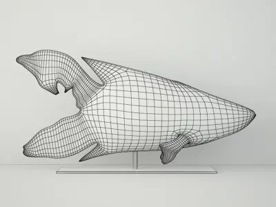 Erwinville Decorative Wooden Fish Decor 3D model