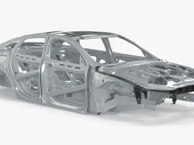 Car Frame Unibody Structure 3D model