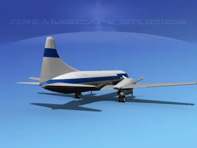 Convair CV-340 Private 1 3D model