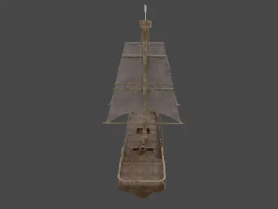 old Ship pbr Low-poly 3D model
