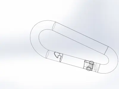 Carabiner 6mm 3D model