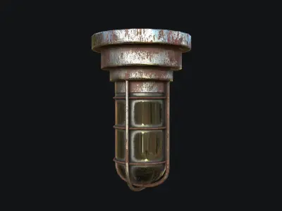 Bunker Light PBR Low-poly 3D model
