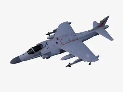 Sea Harrier FA2 Free low-poly 3D model