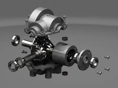 Differential Gear Box 3D model