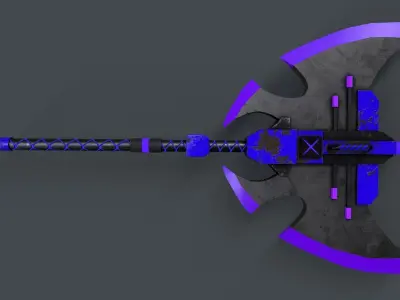 Sci-Fi Axe V4 - 06 Low-poly 3D model