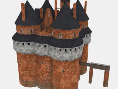 XVth century French Castle 3D model