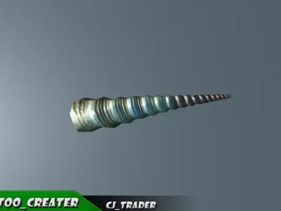 Lowpoly Under Water Shell Collection Pack 3d model Low-poly 3D model