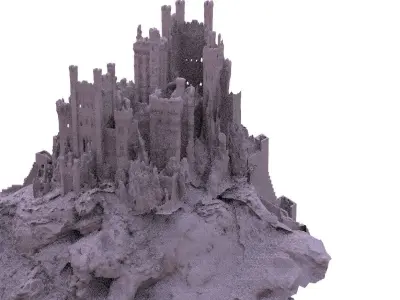 Old country Manor on hill 3D model