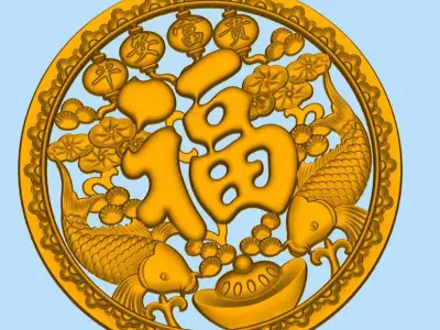  happy fish Free 3D print model