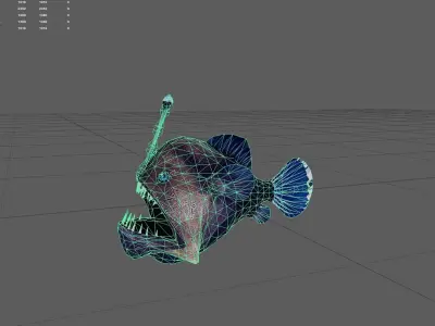 Monkfish Low-poly 3D model