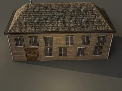 Western Building Low-poly 3D model