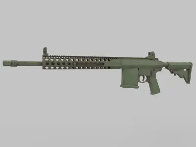 M4 gun Low-poly 3D model