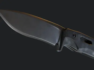 Tactical combat knife subdivision ready  3D model