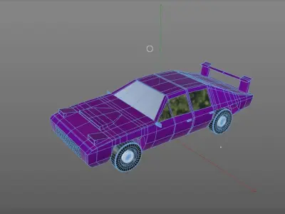 Low Poly Stylish Car 3D Model Free low-poly 3D model