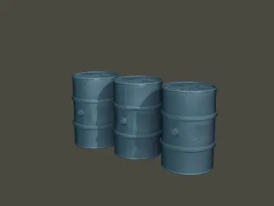 ww2 German Fuel drums and fuel tanks Pack 3D print model