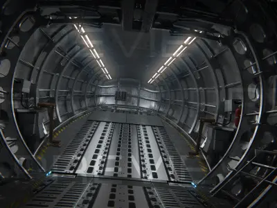 Aircraft interior 3D model