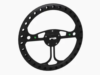 RJ Max steering wheel Low-poly 3D model