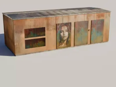 Electric cabin Low-poly 3D model