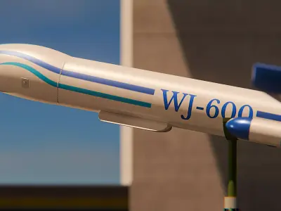 CASIC WJ-600 - Chinas Jet Powered UCAV - The SKYHAWK Low-poly 3D model